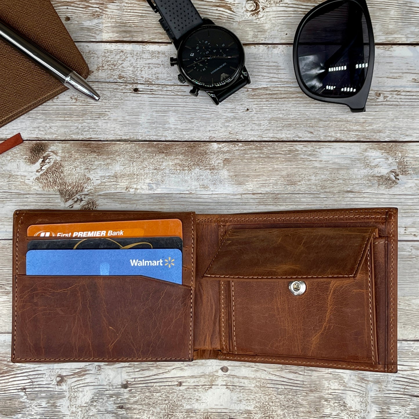 Brown Handmade Leather Wallet