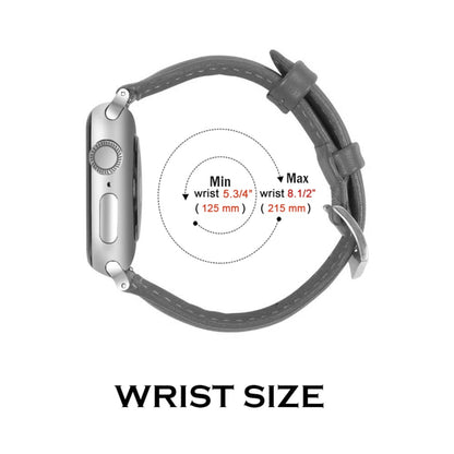 Leopard Apple Watch Band 42mm, 38mm, 40mm, 44mm for Series 1-2-3-4-5-6, Full Grain Leather Leopard Pattern Apple Watch Band