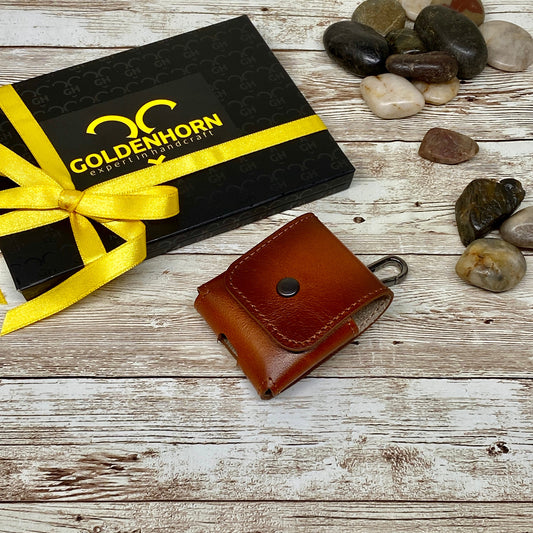 Shiny Brown AirPods Case with Keychain, Gift for him, Gift fot her, Gift for Him, Christmas Gift, Birthday Gift, Anniversary Gift