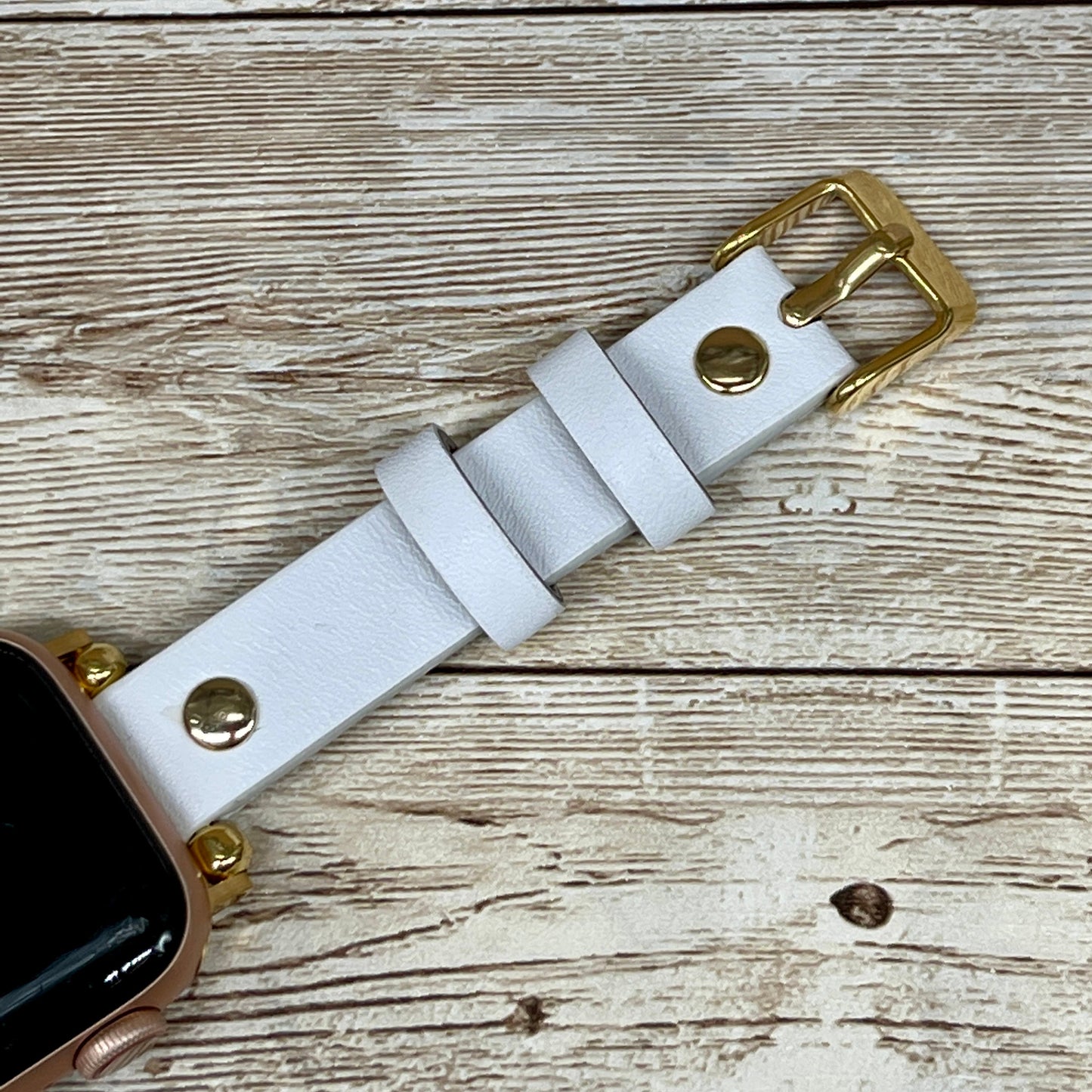 White Apple Watch Band, 42mm, 38mm, 40mm, 44mm for Series 1-2-3-4-5-6-SE, Gift for Anniversary, Free Laser Engraving