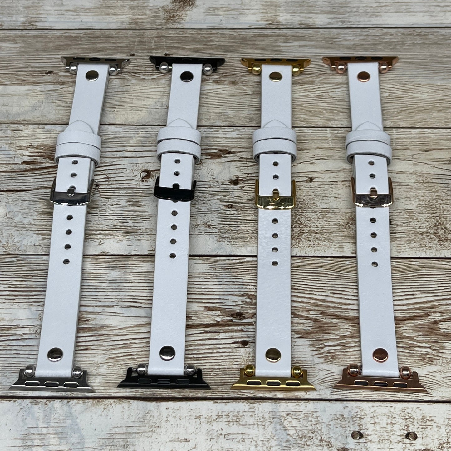 White Apple Watch Band, 42mm, 38mm, 40mm, 44mm for Series 1-2-3-4-5-6-SE, Gift for Anniversary, Free Laser Engraving