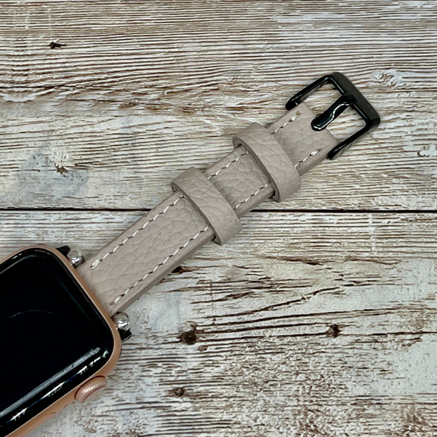 Beige Leather Apple Watch Band 38mm 40mm 42mm 44mm, Khaki/Light Gray Leather Apple Watch for Women, iWatch Band, Gift for Sister