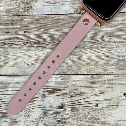 Pink Apple Watch Band 38mm 40mm 42mm 44mm, Slim Light Pink Band for Apple Watch Series 1 2 3 4, iwatch Band for Women
