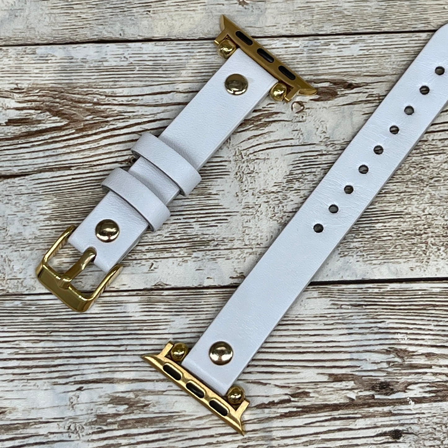 White Apple Watch Band, 42mm, 38mm, 40mm, 44mm for Series 1-2-3-4-5-6-SE, Gift for Anniversary, Free Laser Engraving