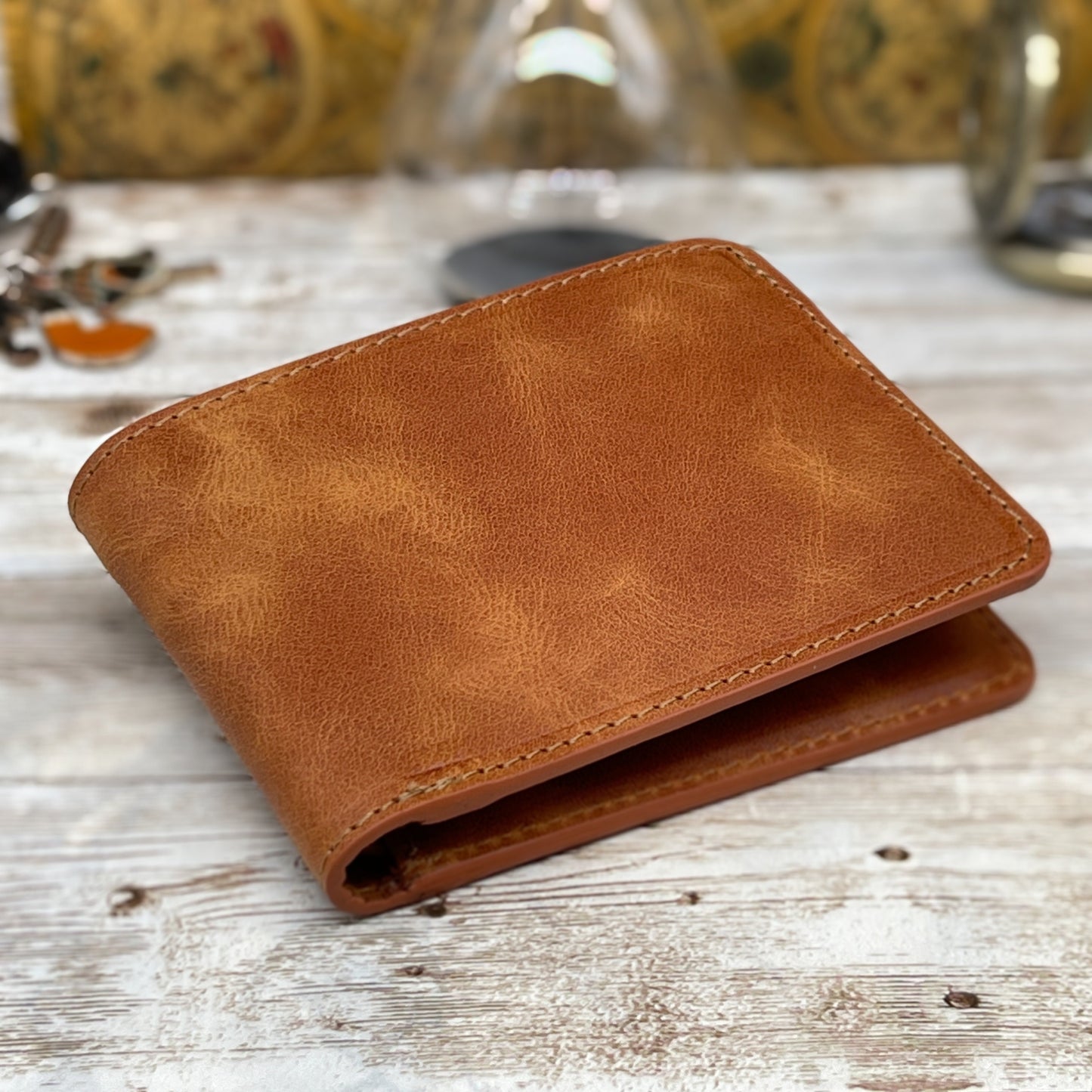 Handwriting Wallet | Personalized Mens Wallet | Customized Mens Leather Wallet | Engraved Mens Logo Wallet | Monogrammed Wallet