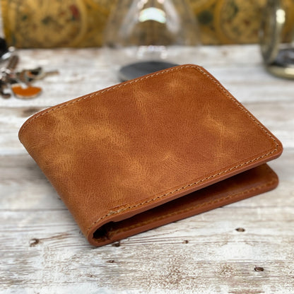 Handwriting Wallet | Personalized Mens Wallet | Customized Mens Leather Wallet | Engraved Mens Logo Wallet | Monogrammed Wallet