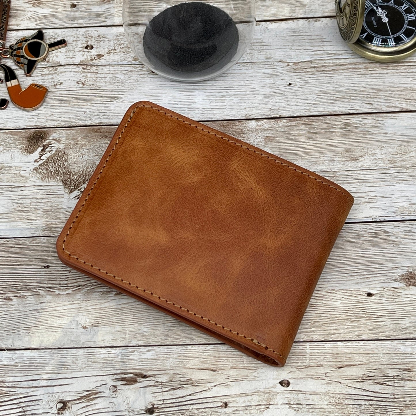 Gift For Fathers Day | Mens Wallet | Customized Leather Wallet | Engraved Mens Logo Wallet | Monogrammed Wallet | Personalize Wallet