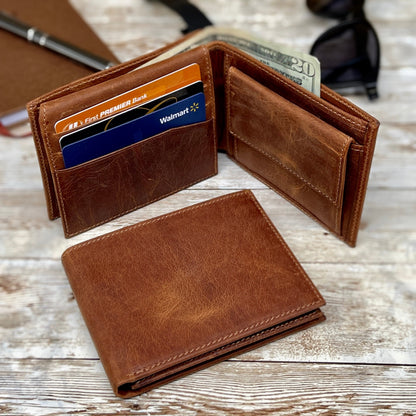 Leather Wallet Handwrite engraving available for all message, text, initials, handwriting, monograms and logos in gift package