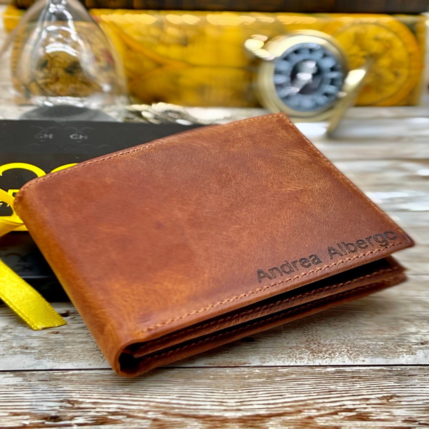Custom Leather Wallet l Brown Leather Wallet l Anniversary Gift for Him Personalized Mens Leather Wallet l Groomsmen Wallet Gift for Him