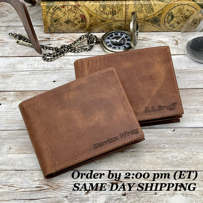 Leather Wallet | Custom Wallet | Mens Wallet | Engraved Wallet | Wallet For Him | Wallet for Men | Personalized Wallet | Monogram Wallet