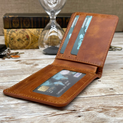 Handwriting Wallet | Personalized Mens Wallet | Customized Mens Leather Wallet | Engraved Mens Logo Wallet | Monogrammed Wallet