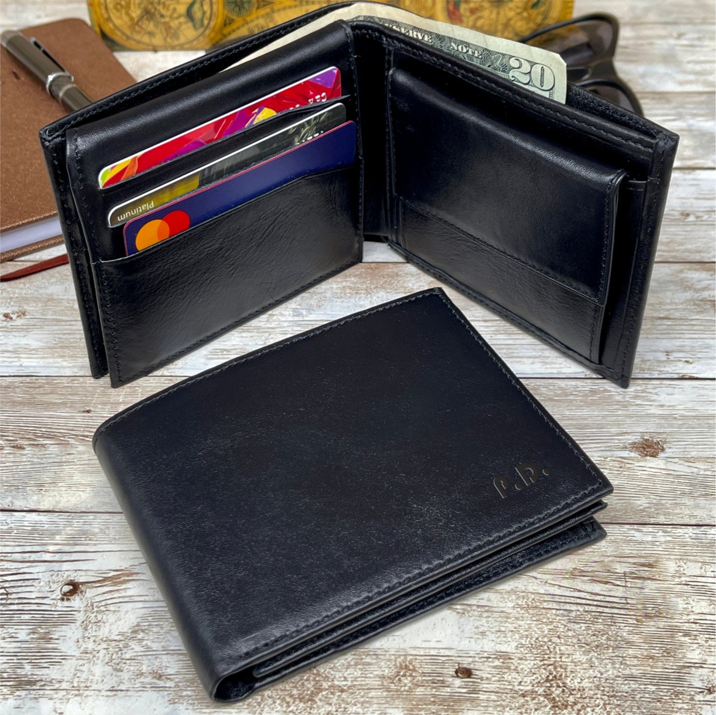 Leather Wallet l Custom Leather Wallet l Anniversary Gift for Him Personalized Mens Leather Wallet l Groomsmen Wallet Gift for Him