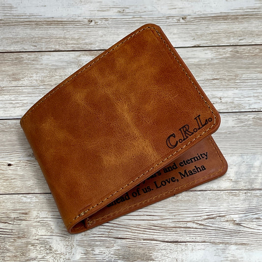 Mens Leather Wallet, Mens Custom Wallet, Engraved Mens Leather Wallet, Mens Monogrammed Wallet, Gift For Fathers Day