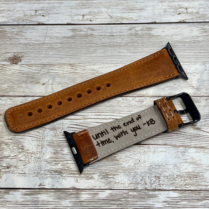 Apple Watch Band, Apple Watch Leather Band, Genuine Leather Brown Apple Watch Band 42mm, 38mm, 40mm, 44mm, Series 2-3-4-5-6-7
